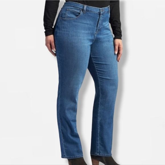 Lee Jeans High Rise Straight Leg Relaxed Fit Size 18 Petite